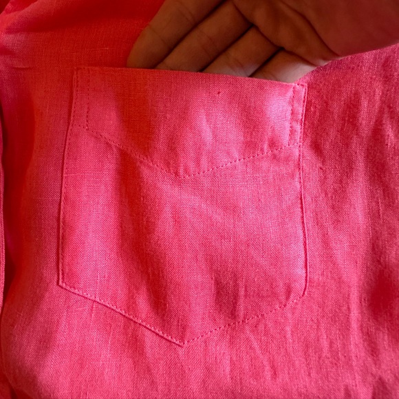 Ralph Lauren Hot Pink Linen Long Sleeve - Picture 9 of 9